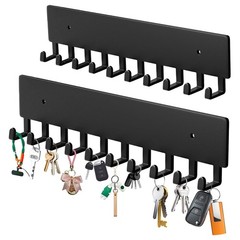 Hoomast Key Holder Wall Mount with 10 Hooks – Key Rack Organizer for Entryway…
