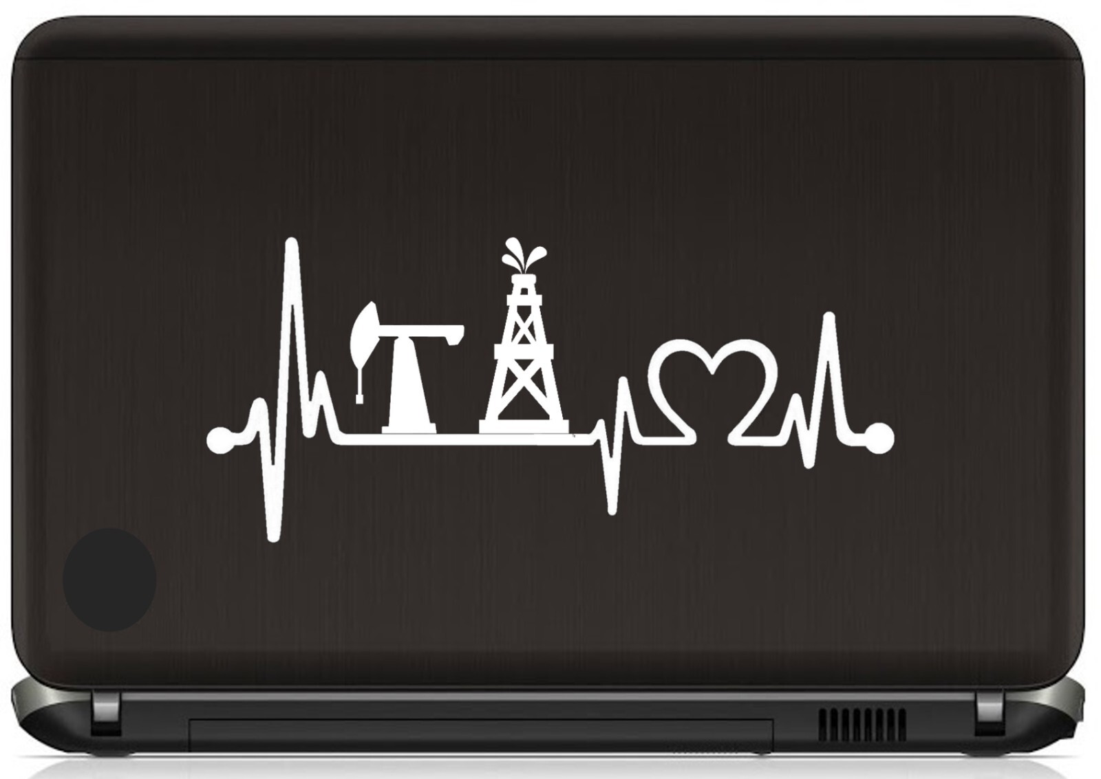 Oilfield Pumpjack Oil Rig Decal Sticker | Pumpjack Heartbeat Decal Sticker BG889 gallery