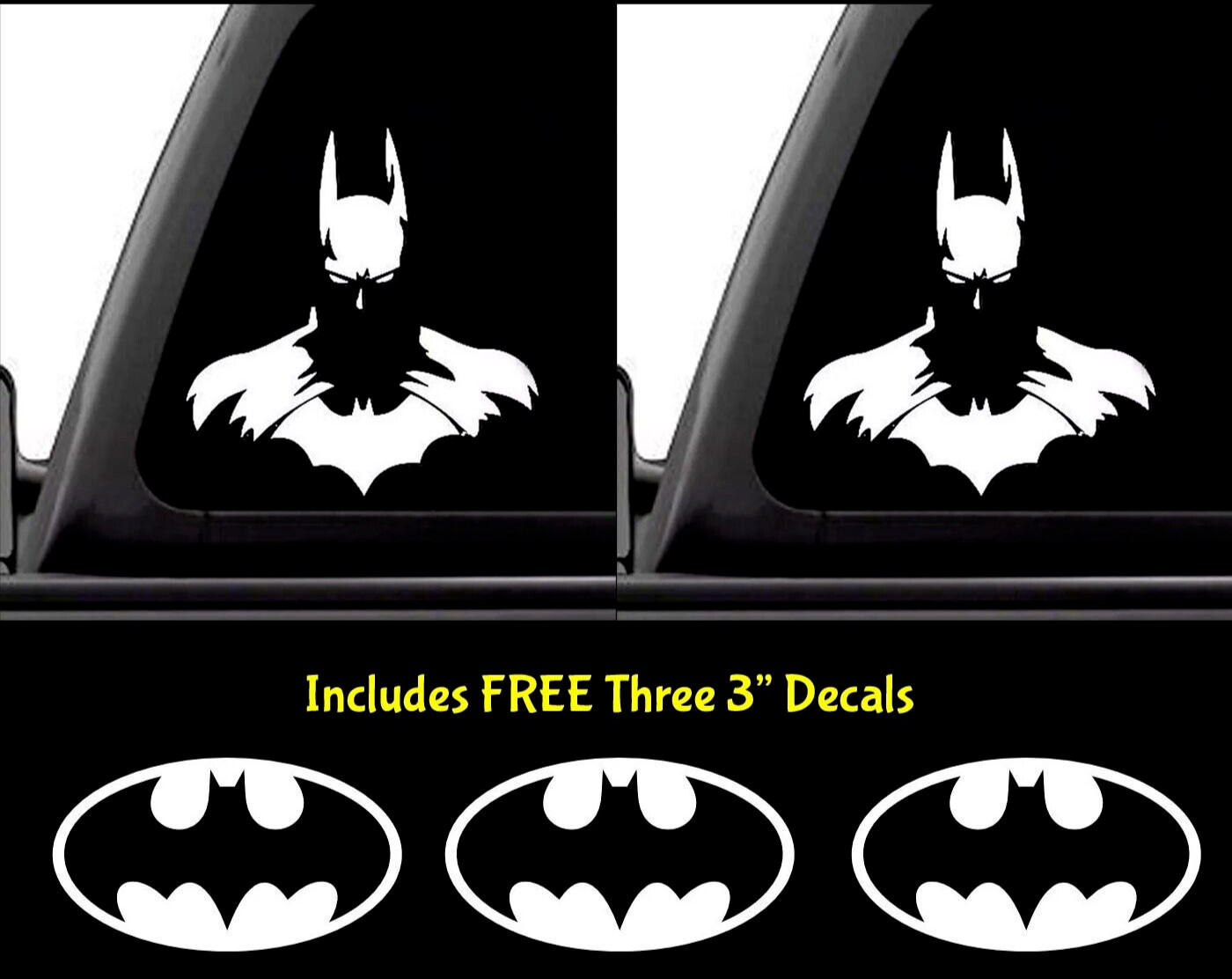 Batman Superhero Rendering - 5" Tall Vinyl Decal Car Truck Window Tablet Tumbler gallery