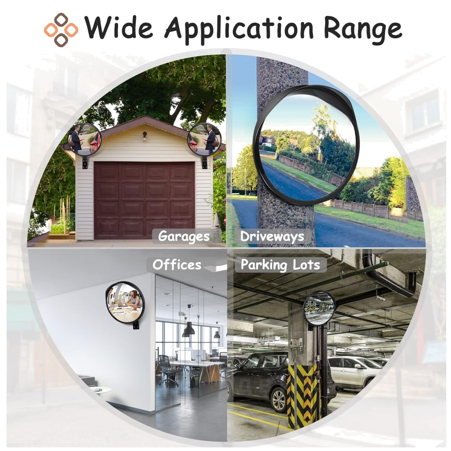 Weather-Resistant Security Mirror - Easy Installation gallery