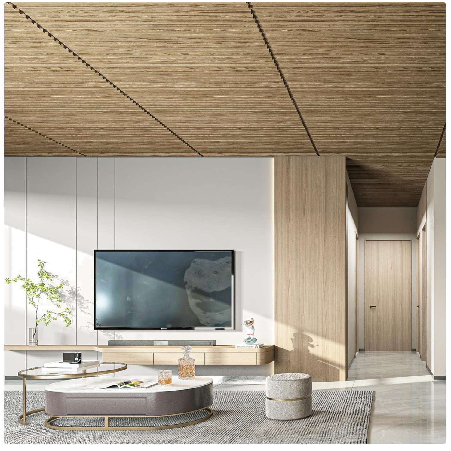 3D Wall Panels 6-Pack - Modern PVC Slat Design gallery