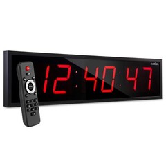 Ivation 36″ Large Digital Clock, LED Digital Wall Clock W/Timer & Alarm, Red