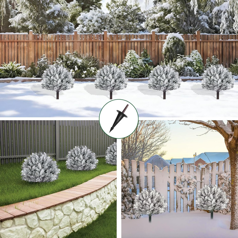 21In Artificial Cypress Topiary Tree with Ground Spike, Set of 2 Fake Shrub Bush gallery