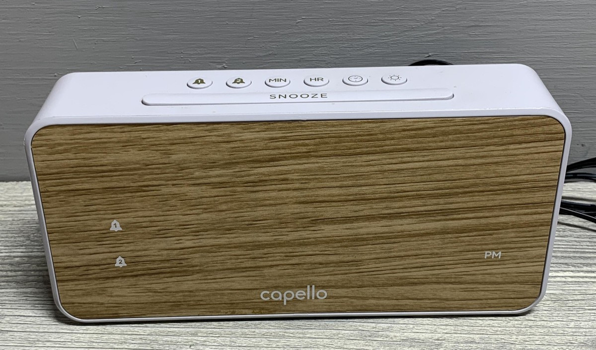 Capello Big Time Clock CA-35 LED Digital Alarm Clock Wood Grain Display gallery