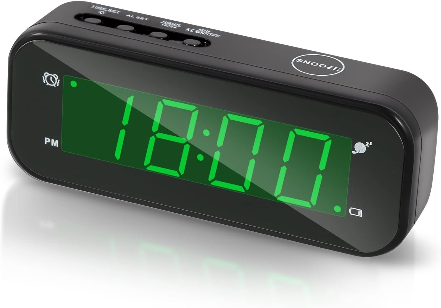 Small Digital Clock Battery Operated LED Travel Alarm Clock Battery Powered w... gallery