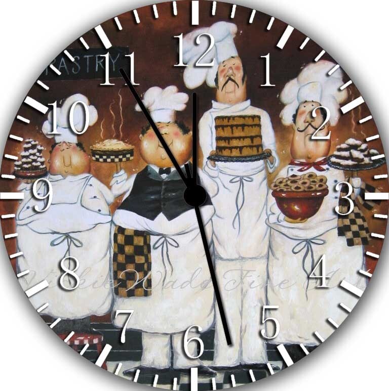 Chef Kitchen Wall Clock G60 Personalized option with adding name gallery