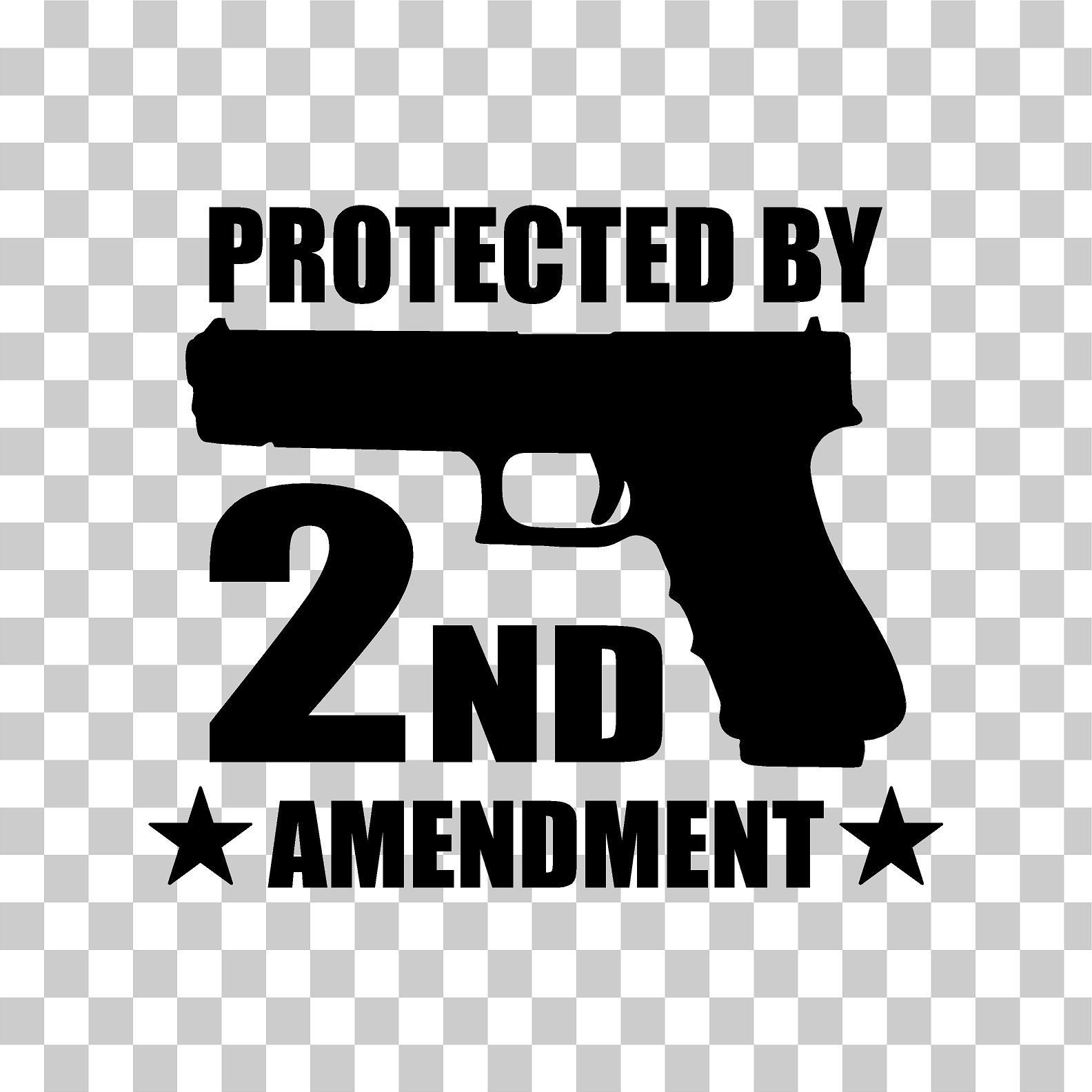 Protected By 2nd Amendment Custom Vinyl Sticker Decal 2A Gun Rights gallery