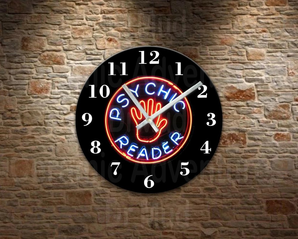 Paranormal Psychic Palm Reader Medium ESP mind Wall Clock - choose your size