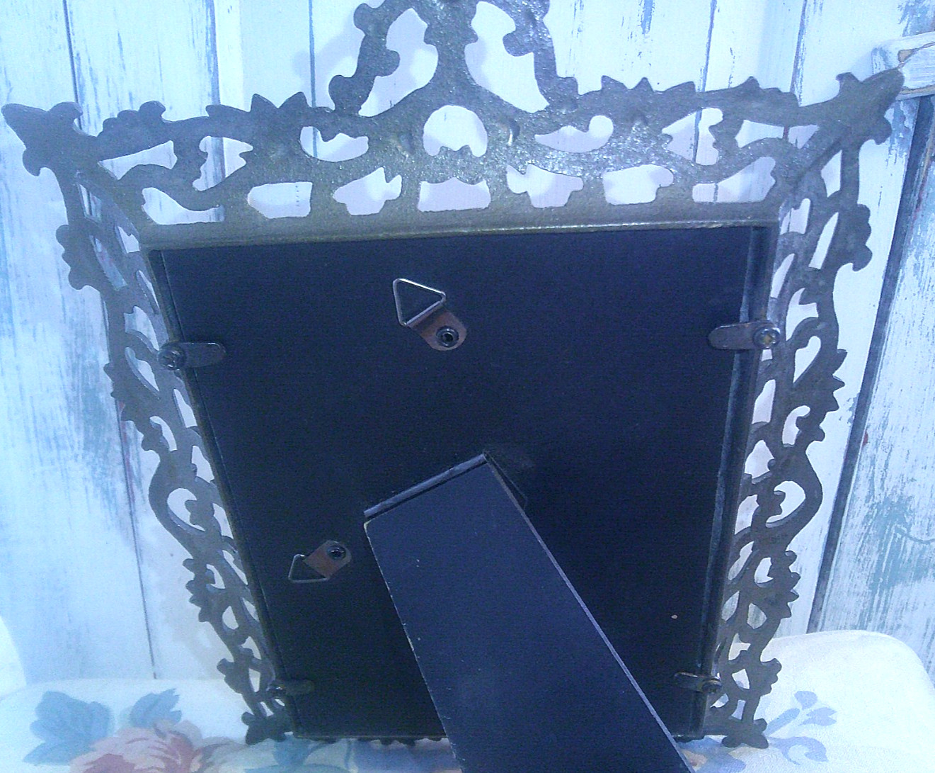 Ornate Brass Picture Frame Rococo Baroque Hollywood Regency Easel Style gallery