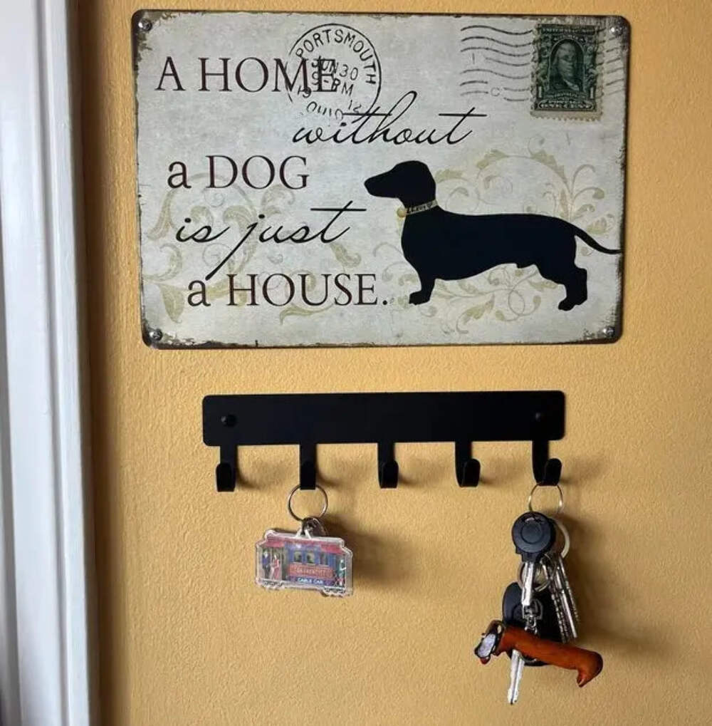Plain Key Rack Leash Holder or Extension with 5 hooks with Size Options gallery