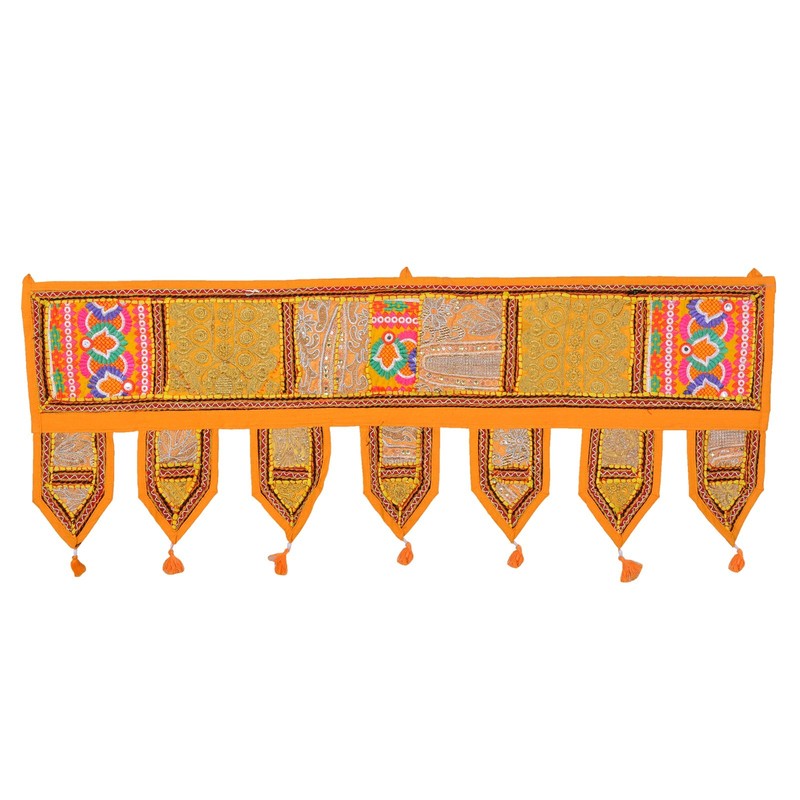 Embroidered Patchwork Toran - Traditional Indian Boho Decoration Door Hanging gallery