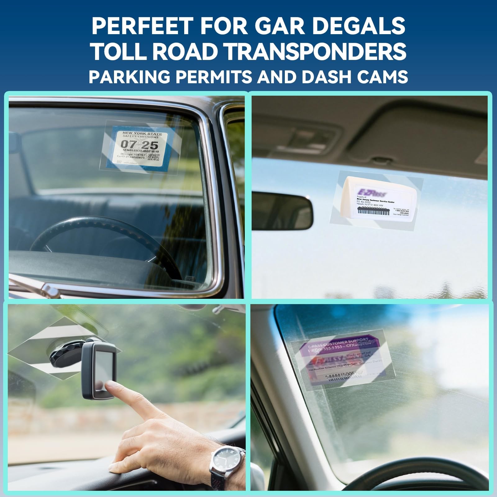 Windshield Sticker Protector Sheets, 3 Pack – 4"×6" Heat-Resistant gallery