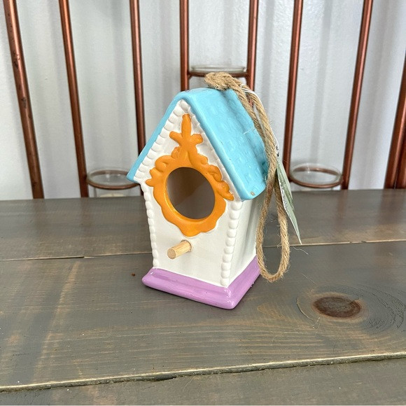 The Spring Shop Small Multicolored Hanging Ceramic Birdhouse gallery