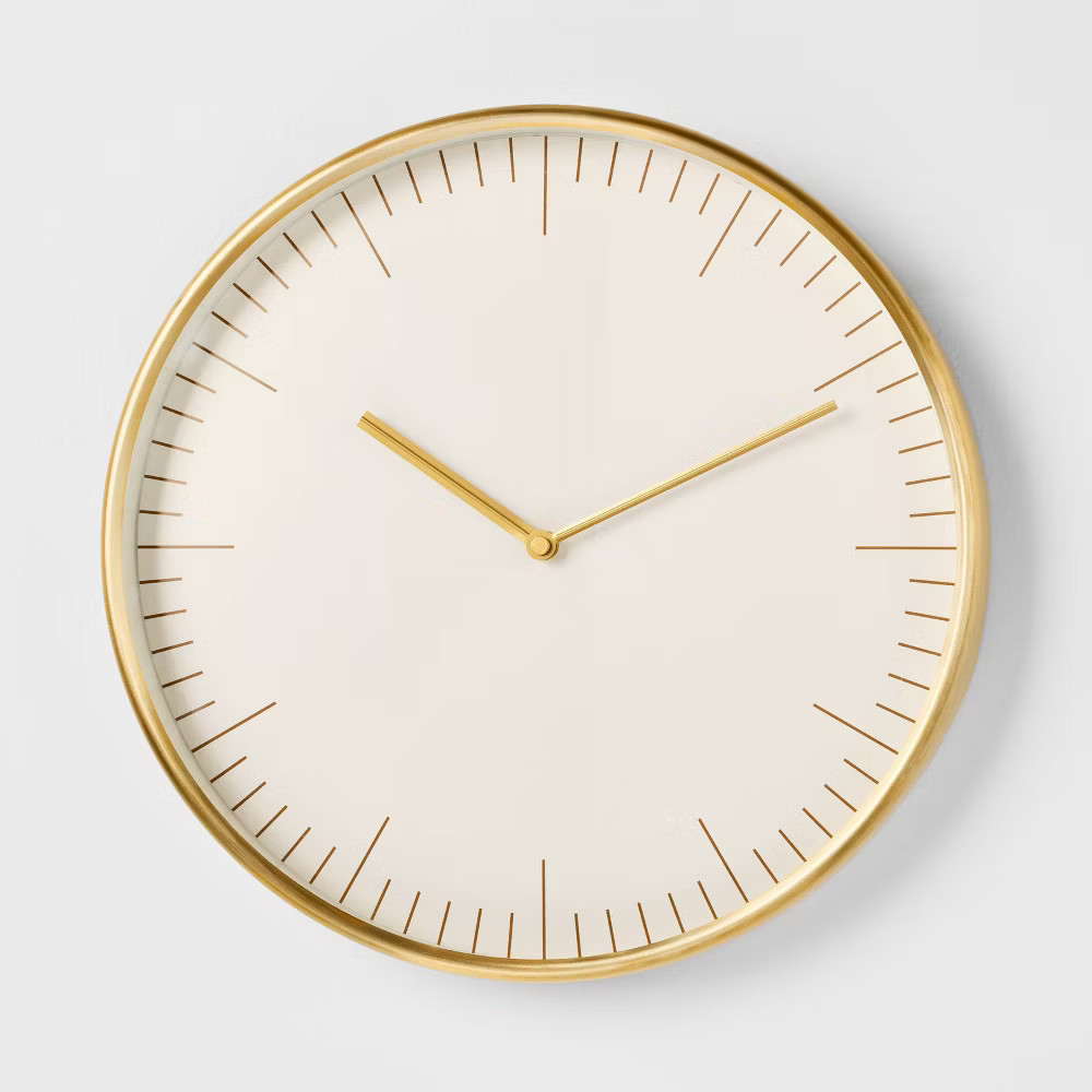 16" Metal Bronze Wall Clock - Threshold designed with Studio McGee gallery