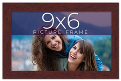 9×6 Frame Brown Solid Wood Picture Frame Width 0.75 Inches | Interior Frame Dept