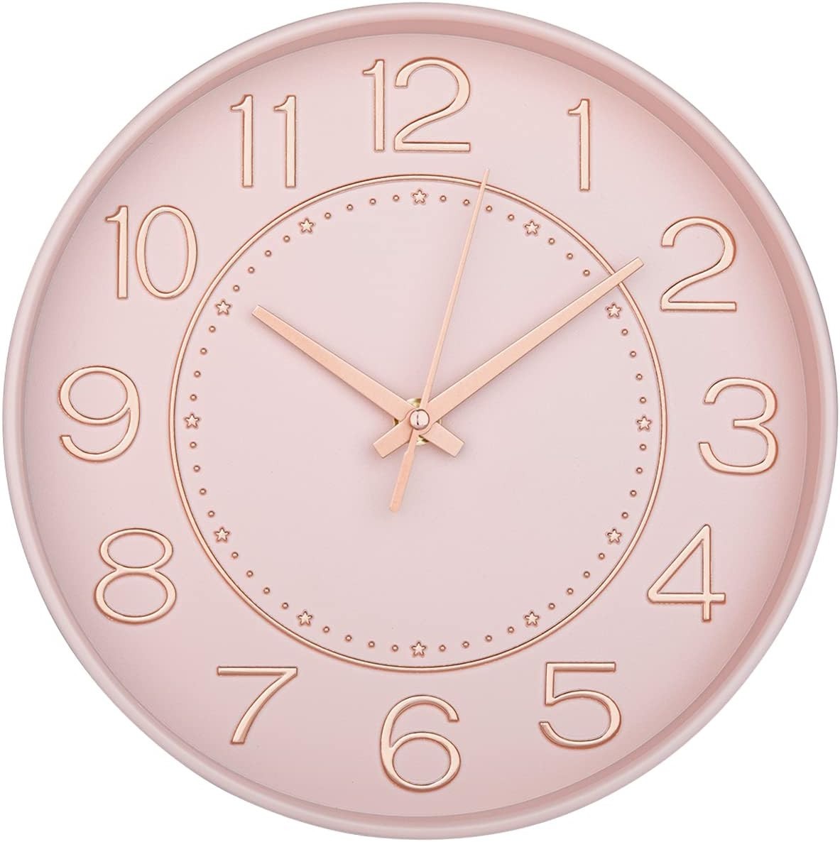Battery Powered Modern 10'' Wall Clock - Silent Decor for Living Room or Office gallery