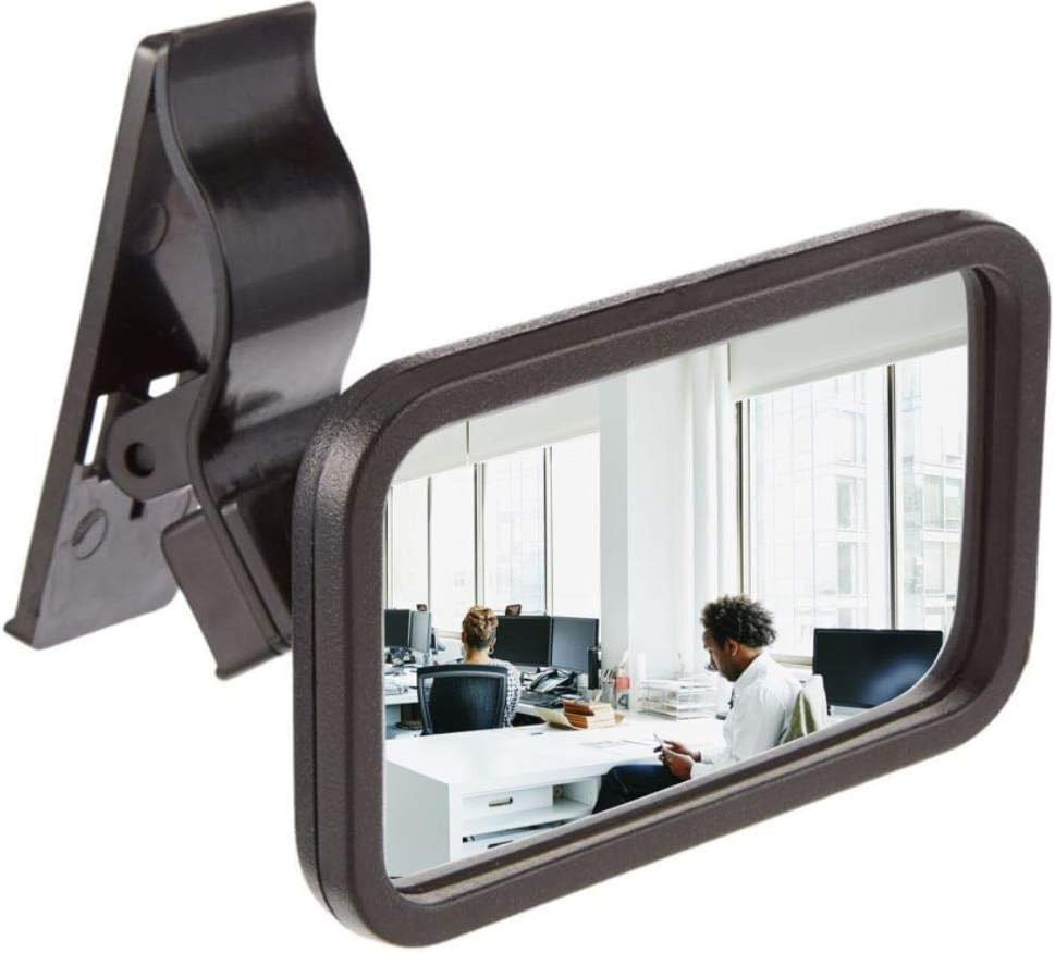 Clip-On Rear View Mirror for PC Monitors or Anywhere by (1 Pack) gallery