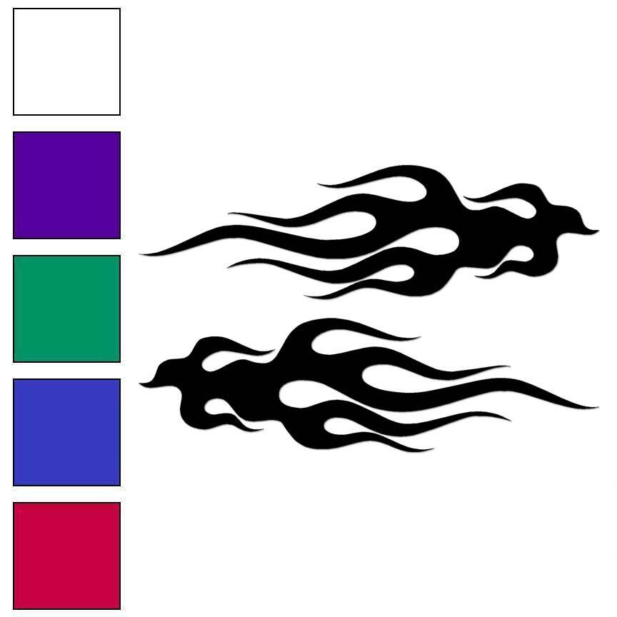 Flames Fire Pair, Vinyl Decal Sticker, Multiple Colors & Sizes #7276 gallery