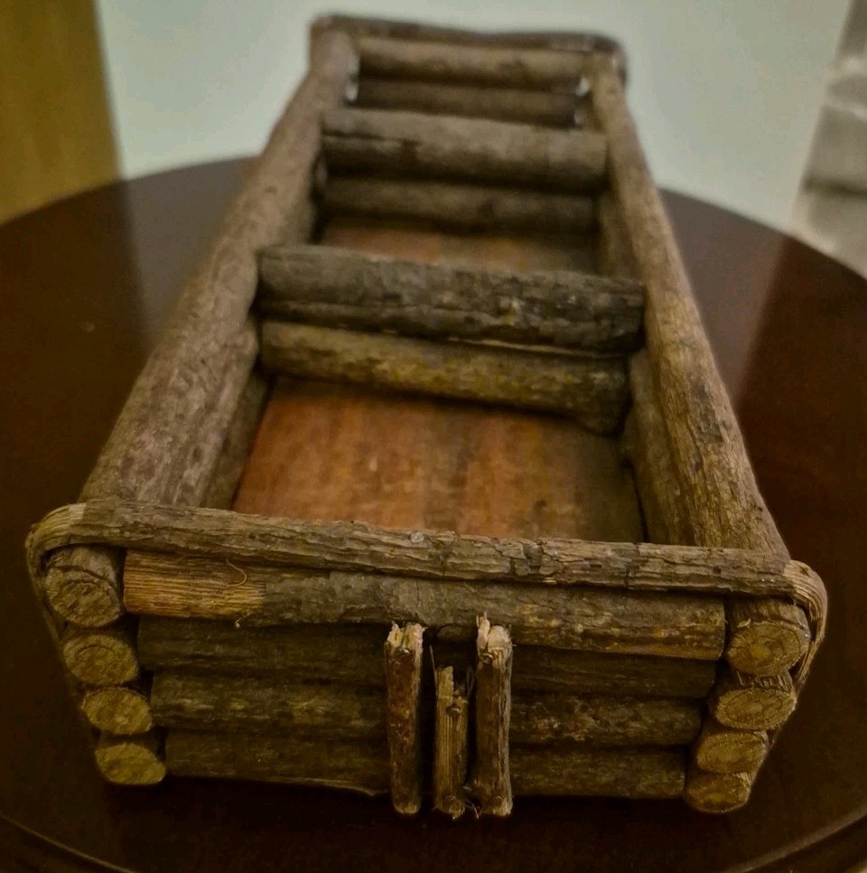 Rectangle Rustic Stick Twig Backet 12 Inches Long 5 Inches Wide 2 1/2 Deep gallery