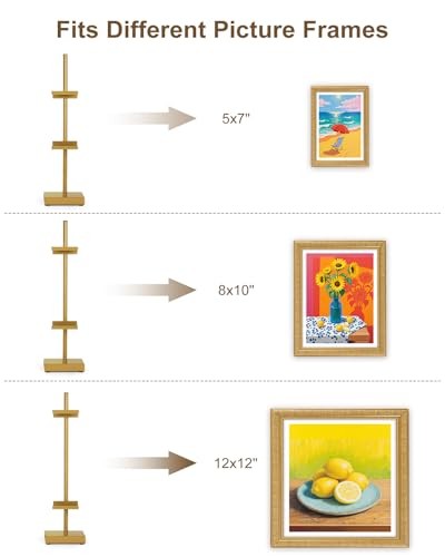 Adjustable Tabletop Easel Stand, Picture Easels for Display Up to Gold 1Pack gallery