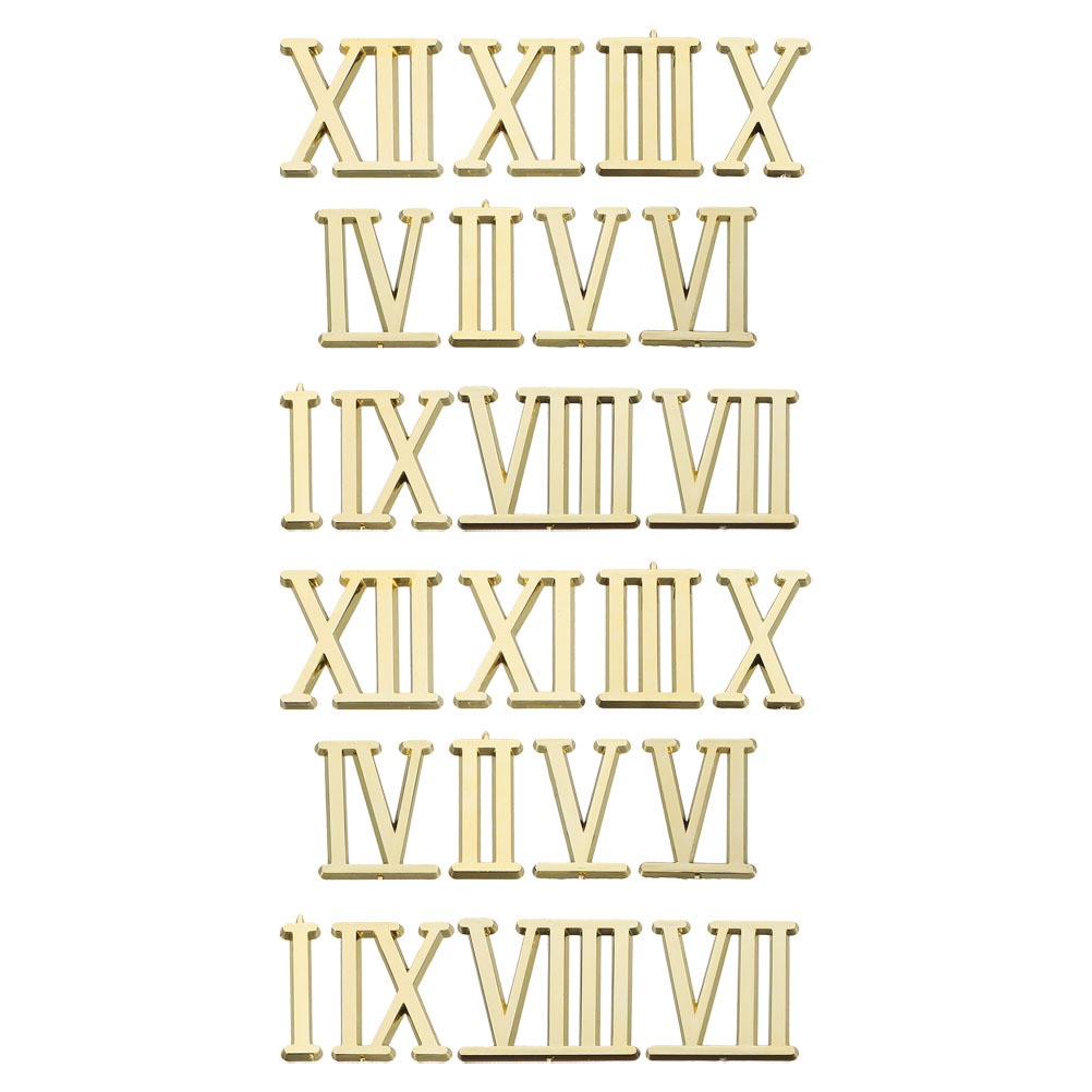 2 Sets Roman Numeral Clock Mechanism Kit Electroplated Numbers Components gallery