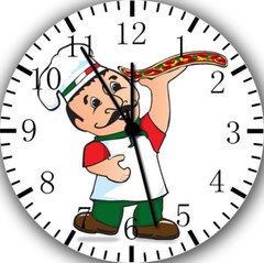 Pizza Chef Frameless Borderless Wall Clock Nice For Gifts or Decor E317