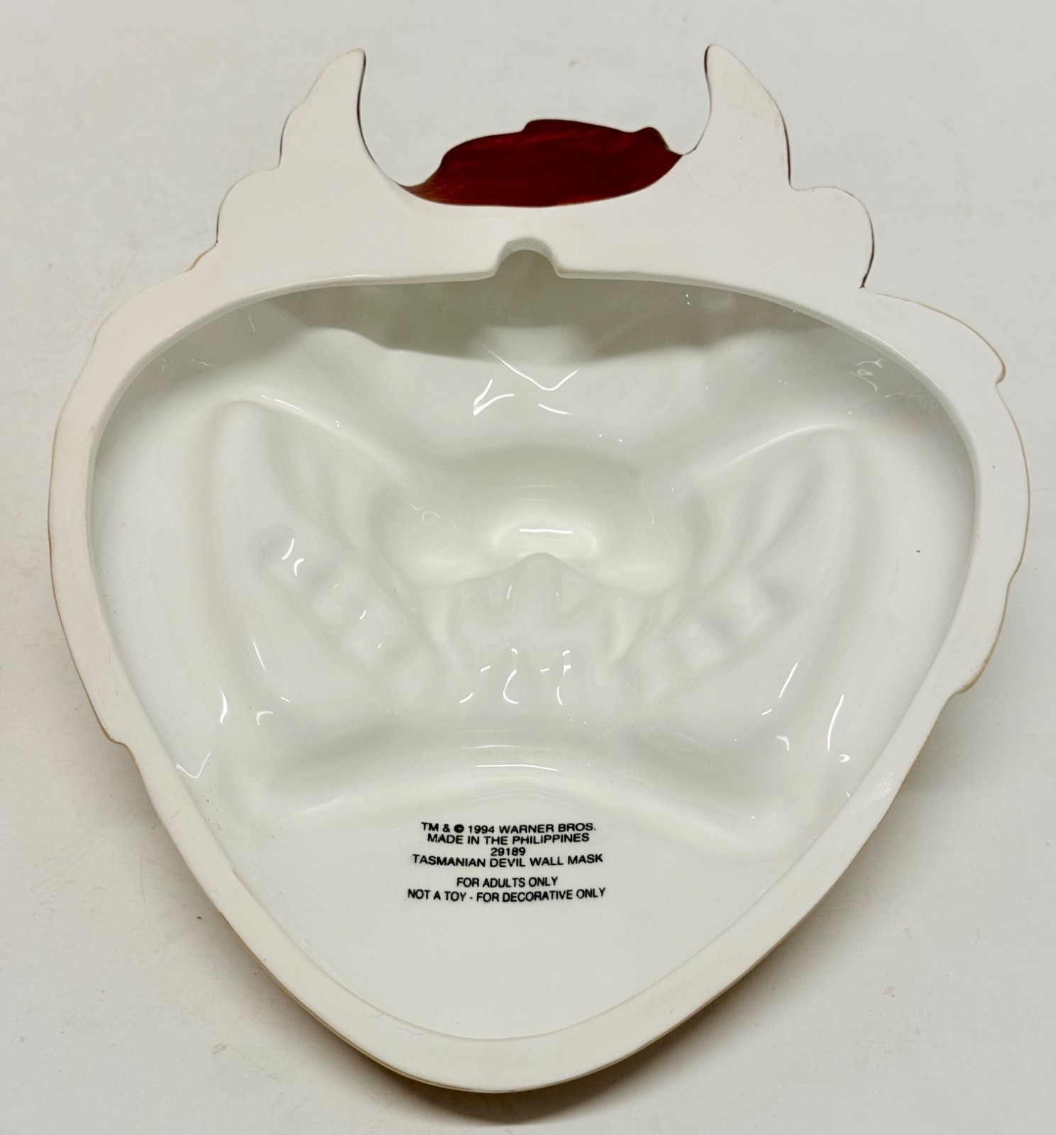 1994 APPLAUSE LOONEY TUNES TASMANIAN DEVIL TAZ CERAMIC WALL MASK 8 1/2" X 7 1/2" gallery