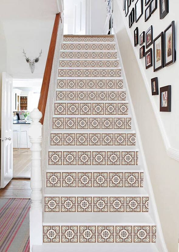 3D Brown Pattern AZ276 Stair Risers Decoration Mural Vinyl Wallpaper Kay gallery