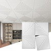 12-Pack Drop Ceiling Tiles 2X2 FT, PVC 3D Textured Panels for Interior Wall Deco gallery
