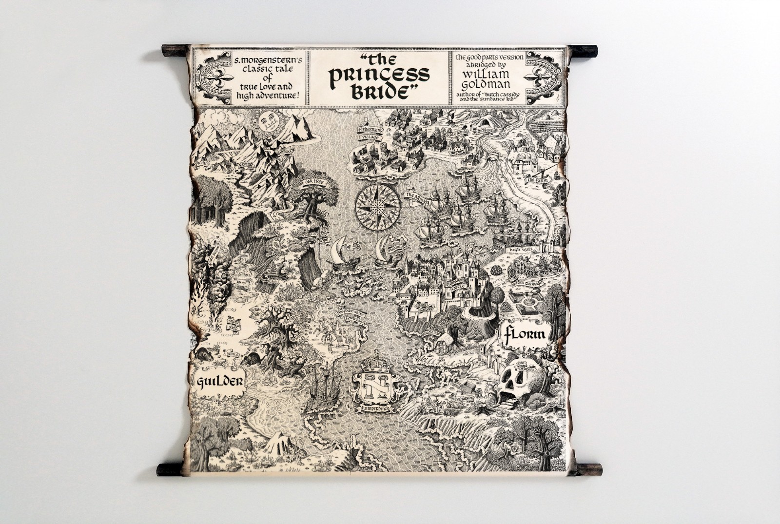 The Princess Bride Map - Handmade Scroll, Fantasy Art, Map of Florin and Guilder gallery