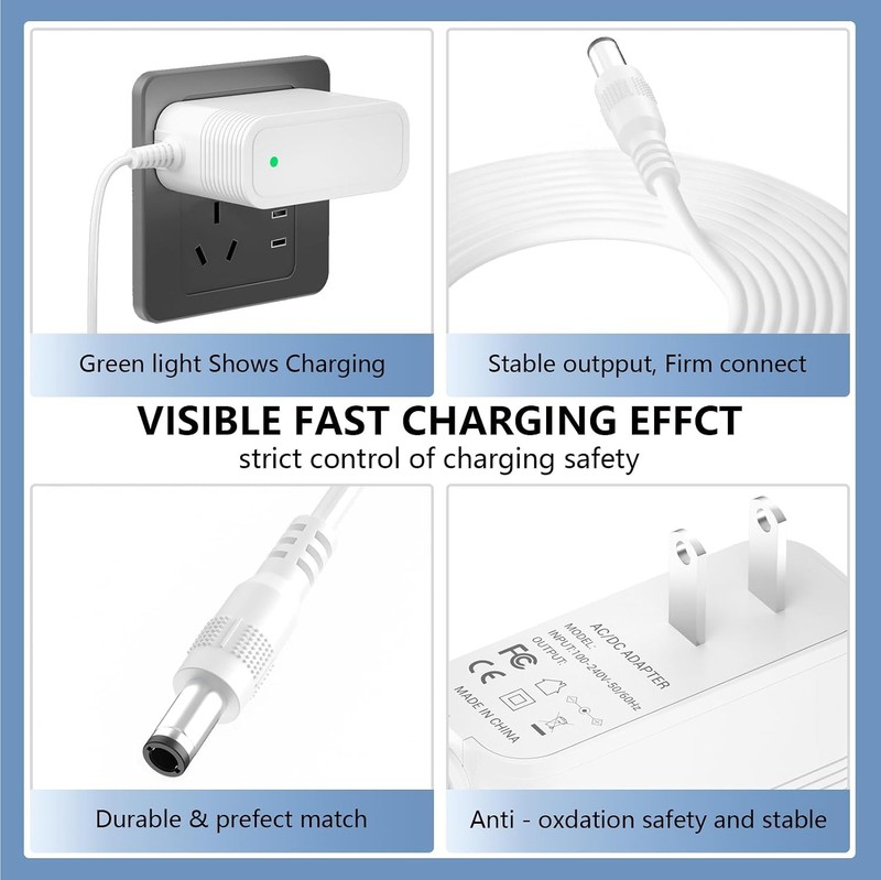 24V DC Power Adapter Compatible Hatch Restore 2 Sunrise Alarm Clock Sound gallery