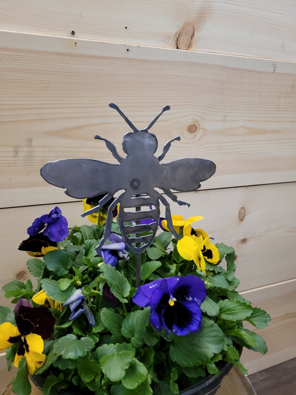 Bee Garden Stake/Metal Yard Décor/Flower Garden/Garden Marker/Bee Hive gallery