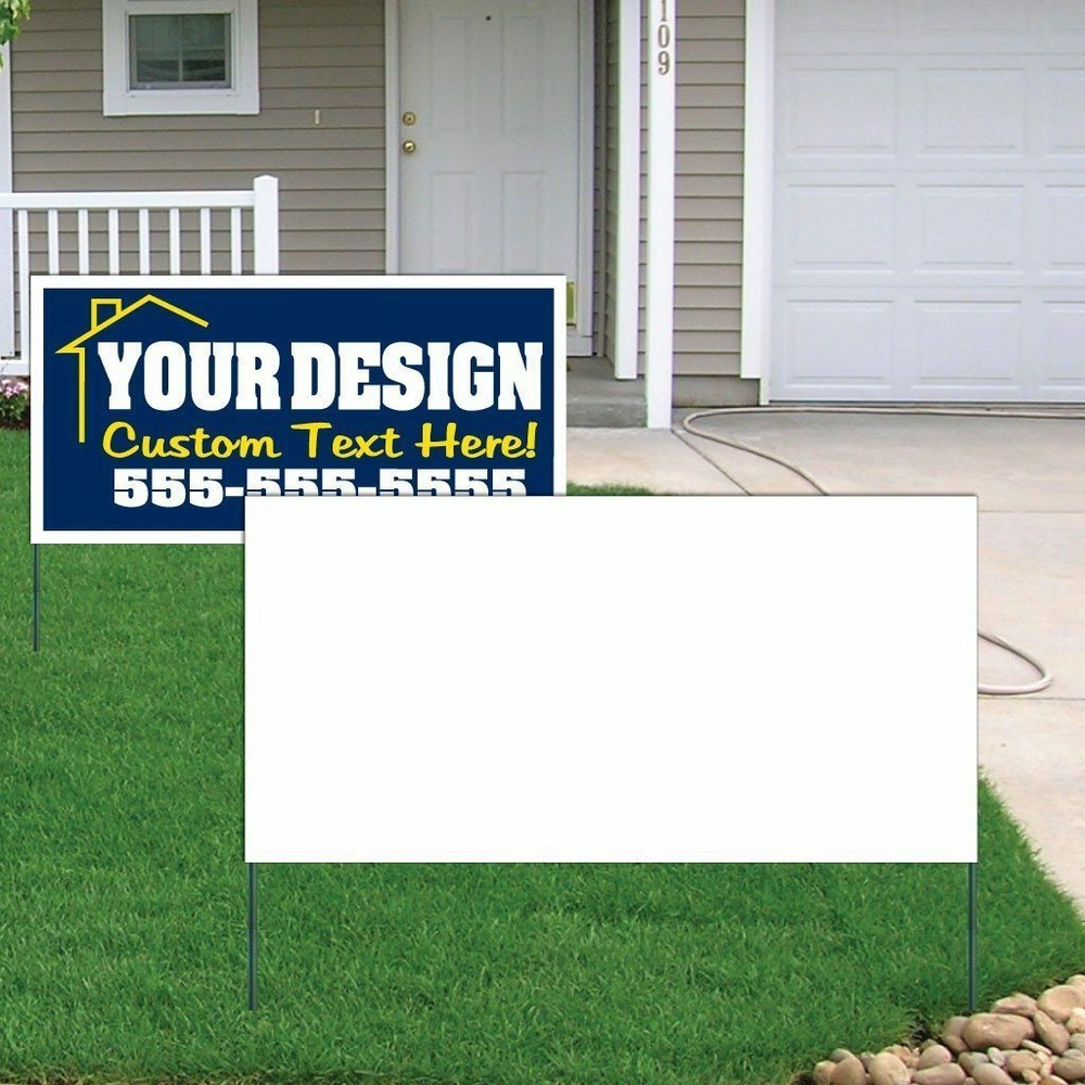 2'X4' 4mm Corrugated Plastic Blank Yard Signs - FREE SHIPPING