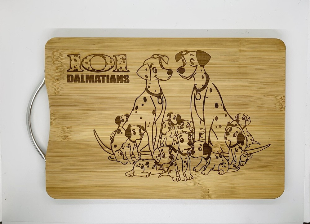 101 dalmatians laser engraved high quality cuttingboard Christmas gift kitchen