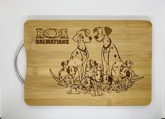 101 dalmatians laser engraved high quality cuttingboard Christmas gift kitchen