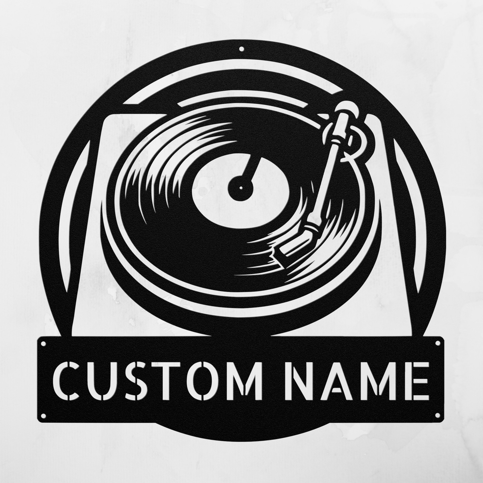 Personalized Monster Music Turntable Record Metal Sign Unique Music Lovers Gifts gallery