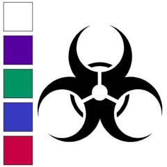 Biohazard, Vinyl Decal Sticker, Multiple Colors & Sizes #6764
