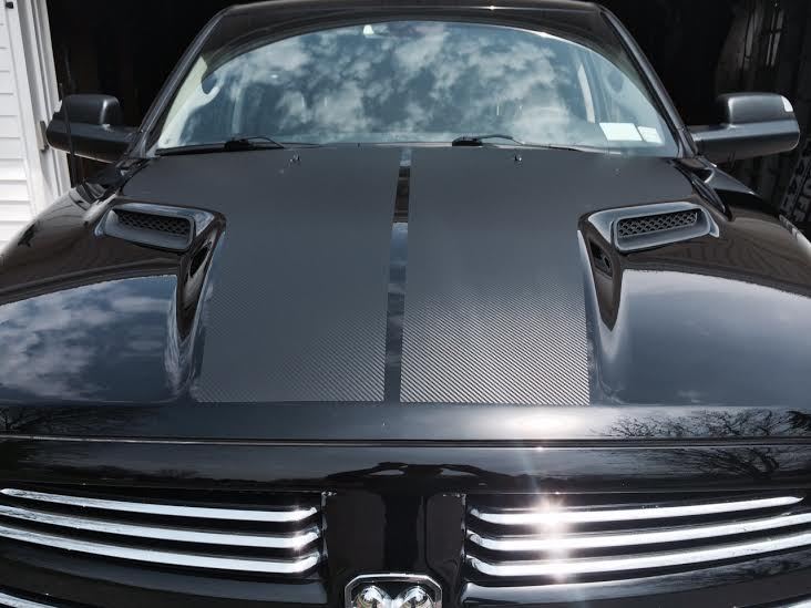 Performance Sport Solid Split Hood Stripe Stripes Decals Fit 2009-2018 Dodge Ram gallery