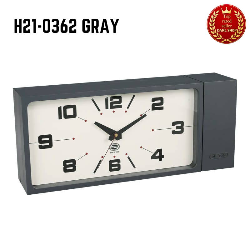 DULTON Double Face Wall Clock Rectangle Gray H21-0362GY Magnet from Japan F/S gallery