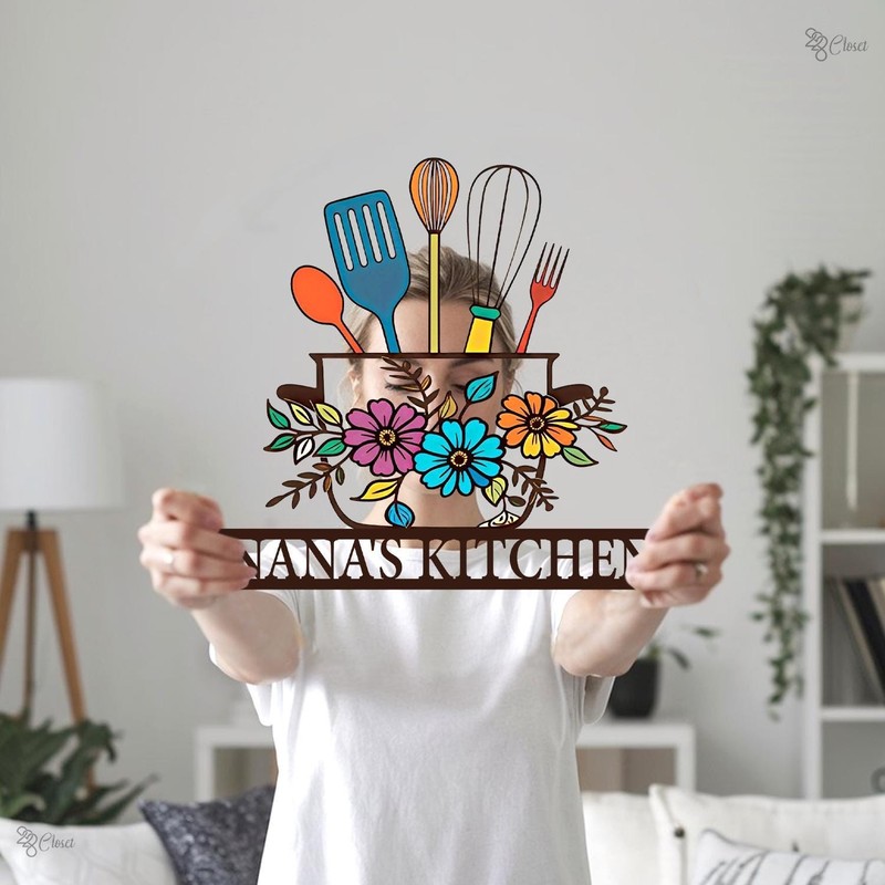 Personalized Kitchen Wall Decor, Sign for Kitchen, Metal Kitchen Sign gallery