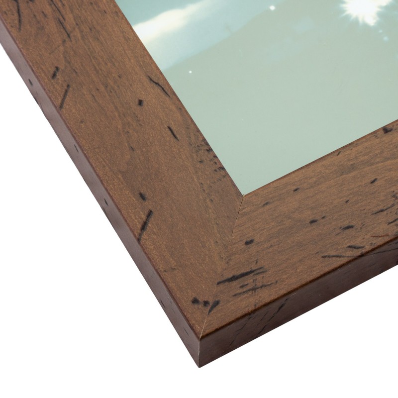 Craig Frames 1.25" Flat Distressed Rustic Brown Picture Frame gallery