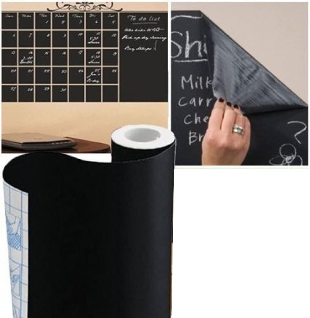 Chalkboard Wall Sticker, Removable Contact Paper, 18x79 In, Black gallery