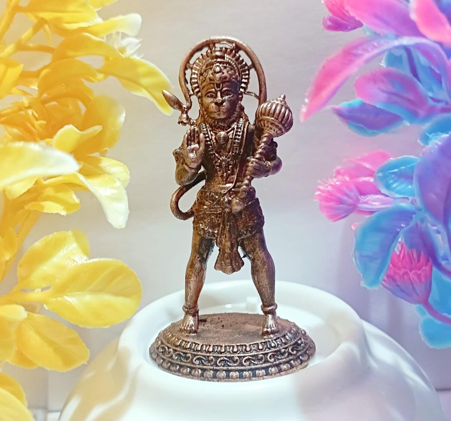 Copper Hanuman Idol - by Ranjani Devi Casting, 2.75 inches, 67 Grams, Pantina An gallery