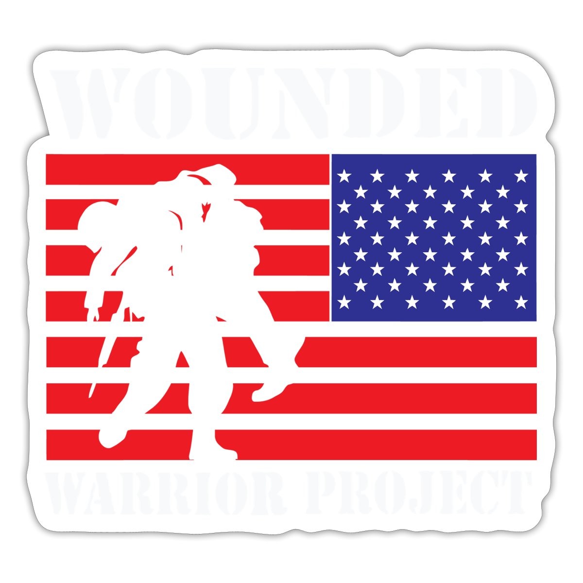 Wounded Warrior Project Usa Flag | Veterans Day Sticker, max. 4 x 4" gallery