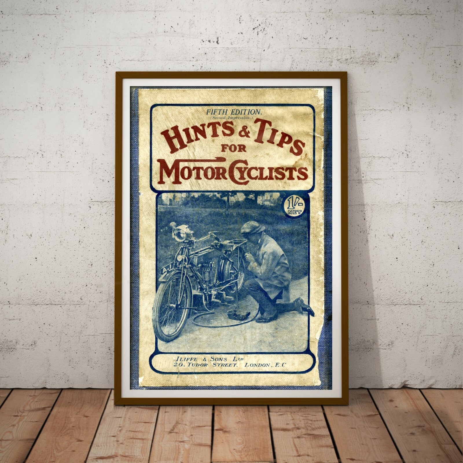 1914 Hints & Tips for Motorcyclists POSTER! (up to 24" x 36") - Antique - Decor gallery