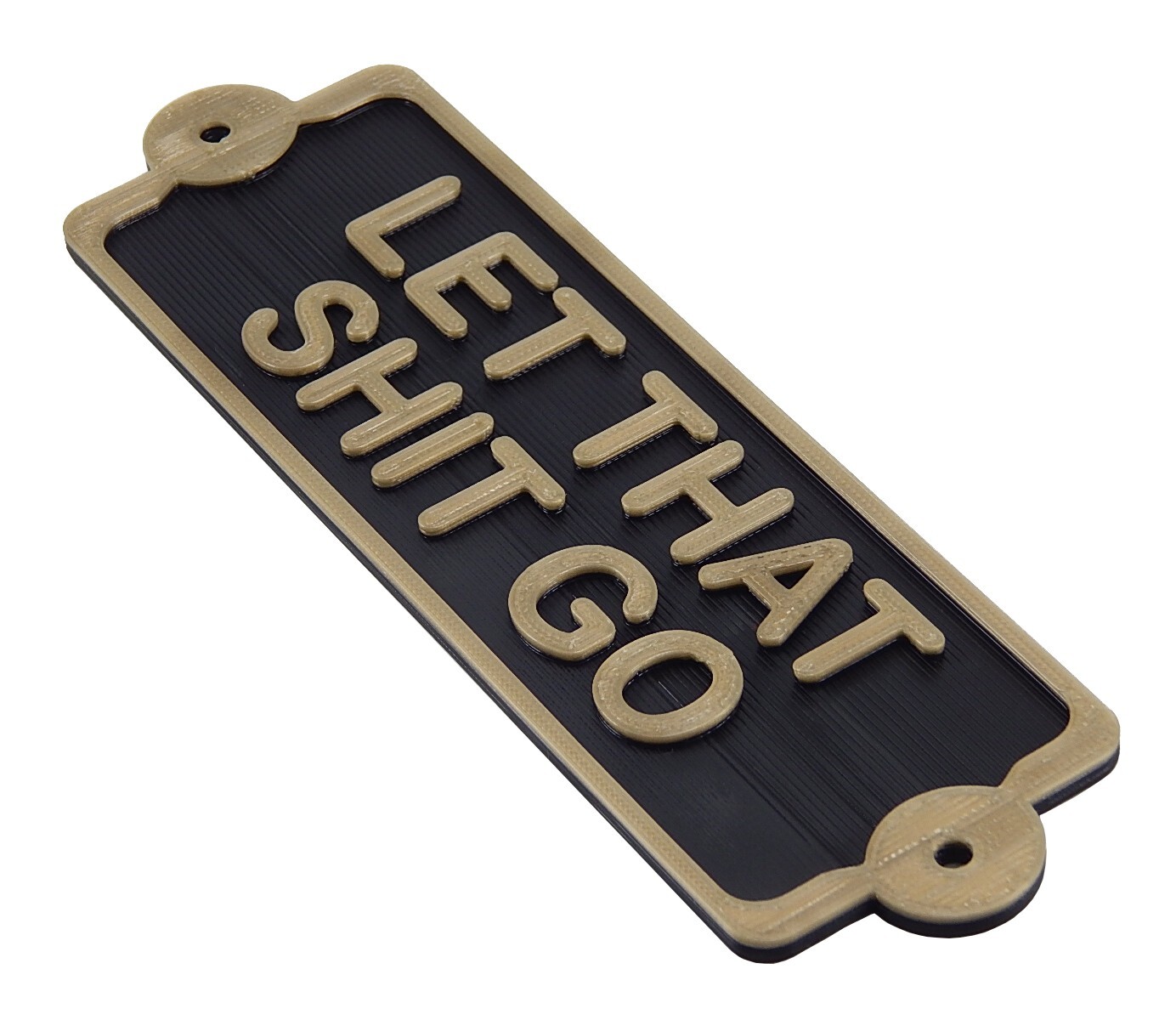 Plastic Funny Zen Let That-Shit Go Toilet Door Hanging Sign Bathroom Restroom gallery