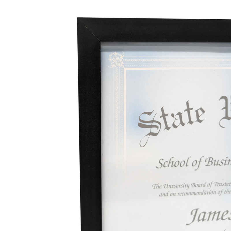 (2-Pack) 8.5x11 Document Picture Frame Certificate Wall Home Office Decor, Black gallery