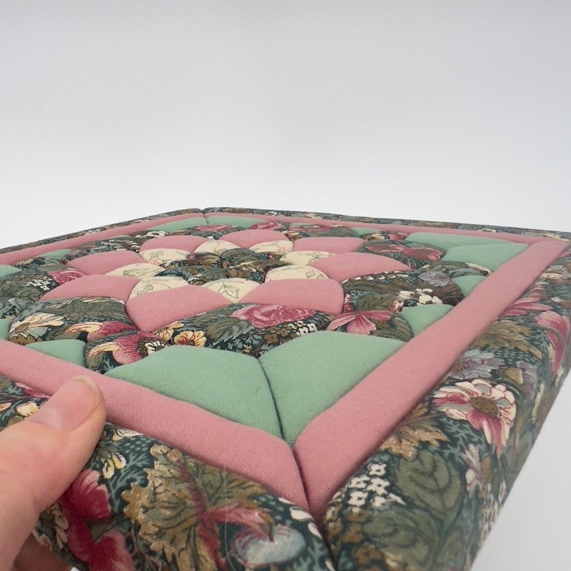 Quilted Patchwork Square Wall Panel Cottage Core Shabby Chic VTG Boho gallery