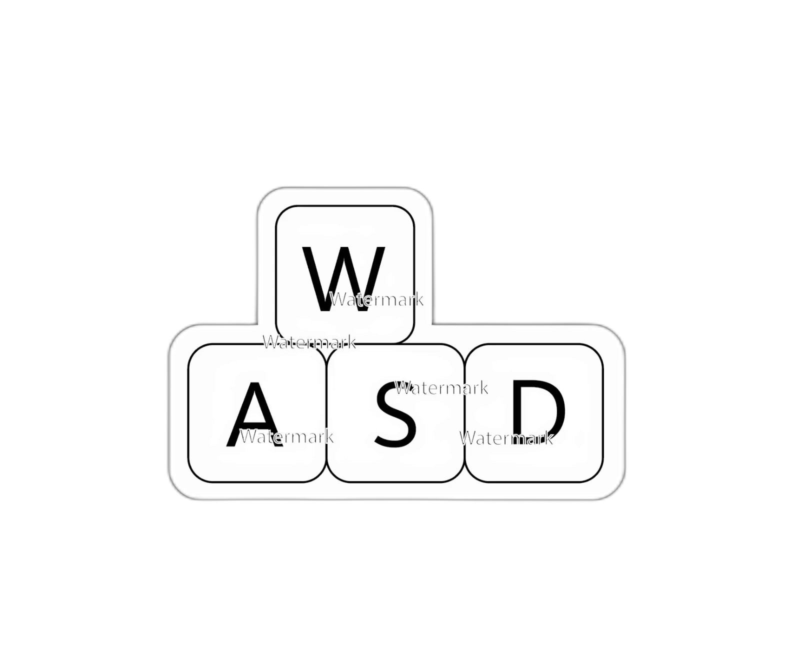 WASD game keys Sticker Decal gallery