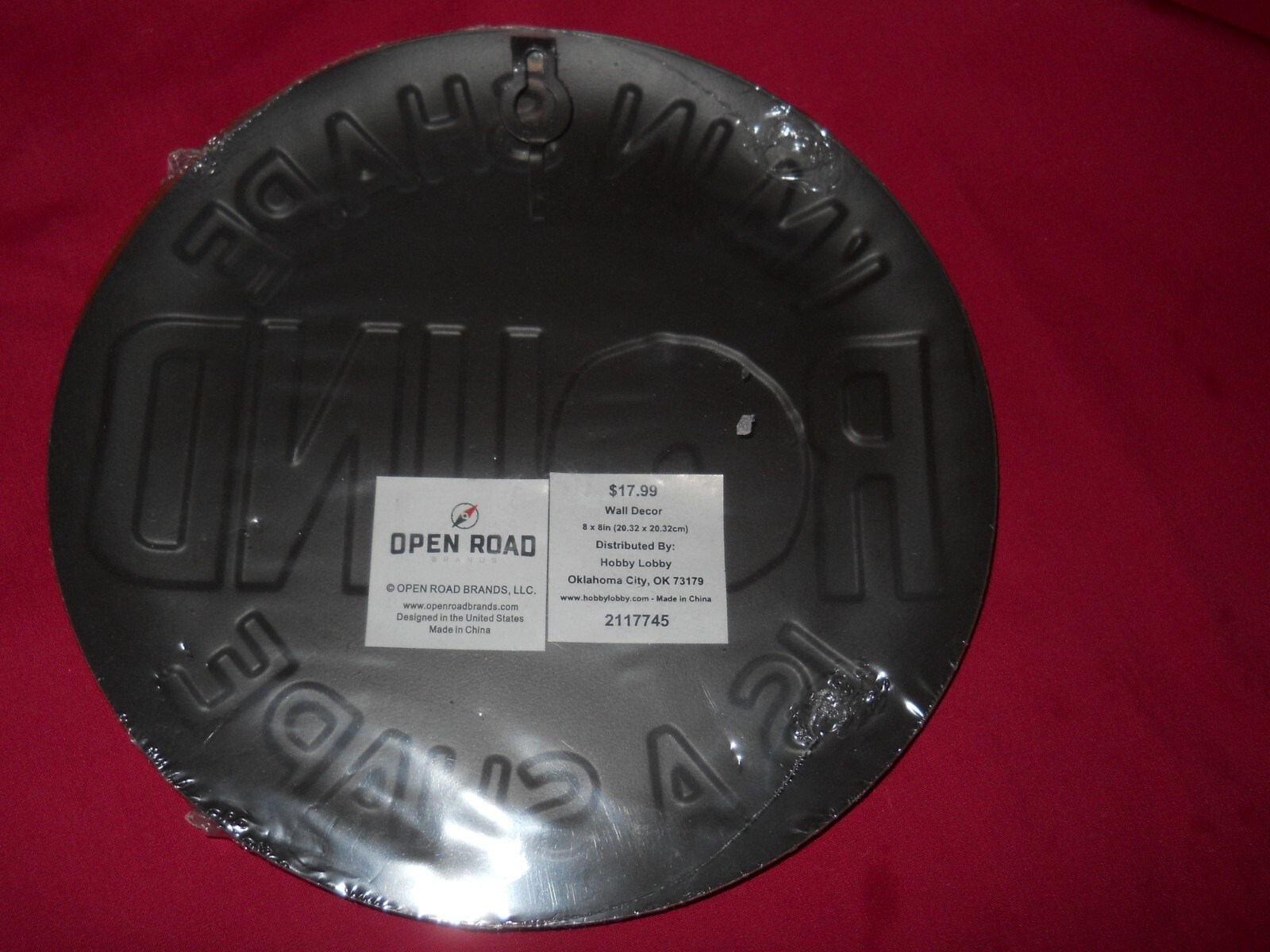 *NWT " I'm In Shape - Round Is A Shape " Metal Sign Wall Decor ~ Size 8 x 8 ~ gallery